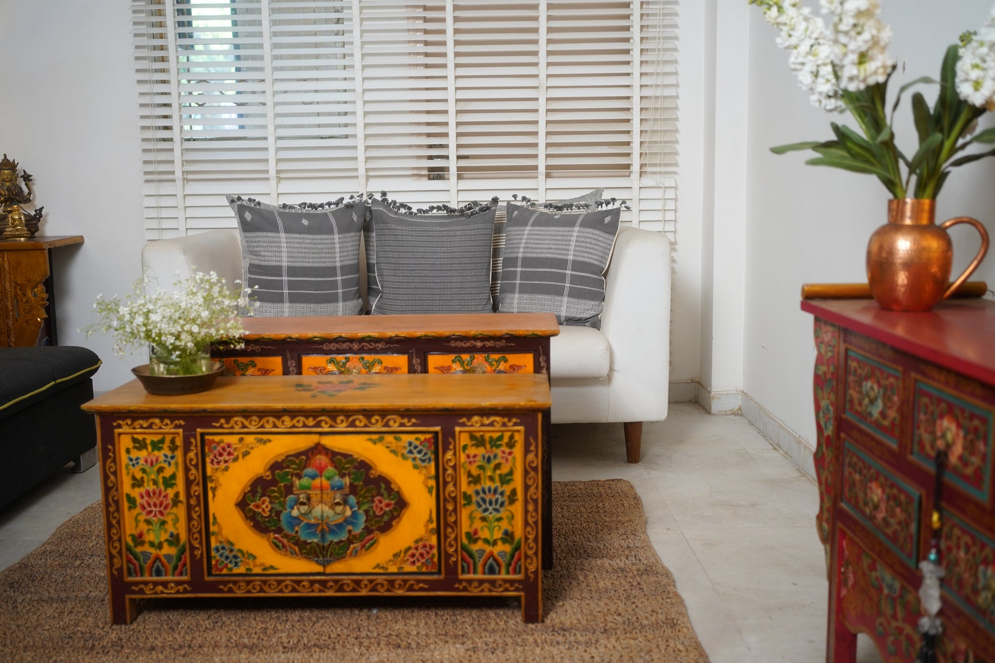 GOLDEN BLOOM - MUSTARD AND BROWN