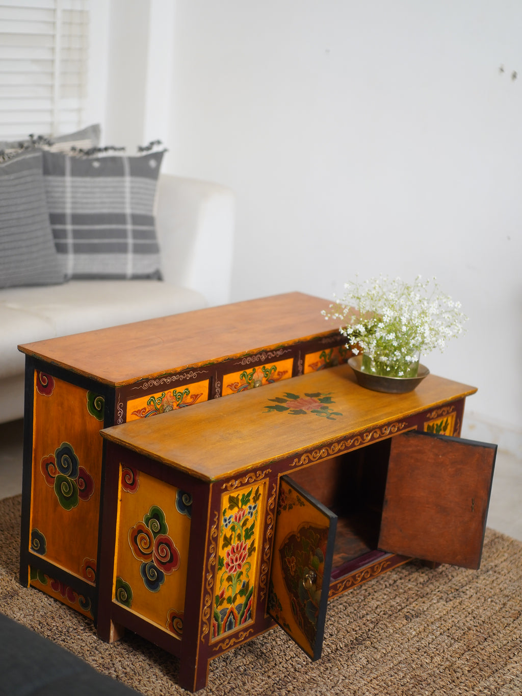 GOLDEN BLOOM - MUSTARD AND BROWN