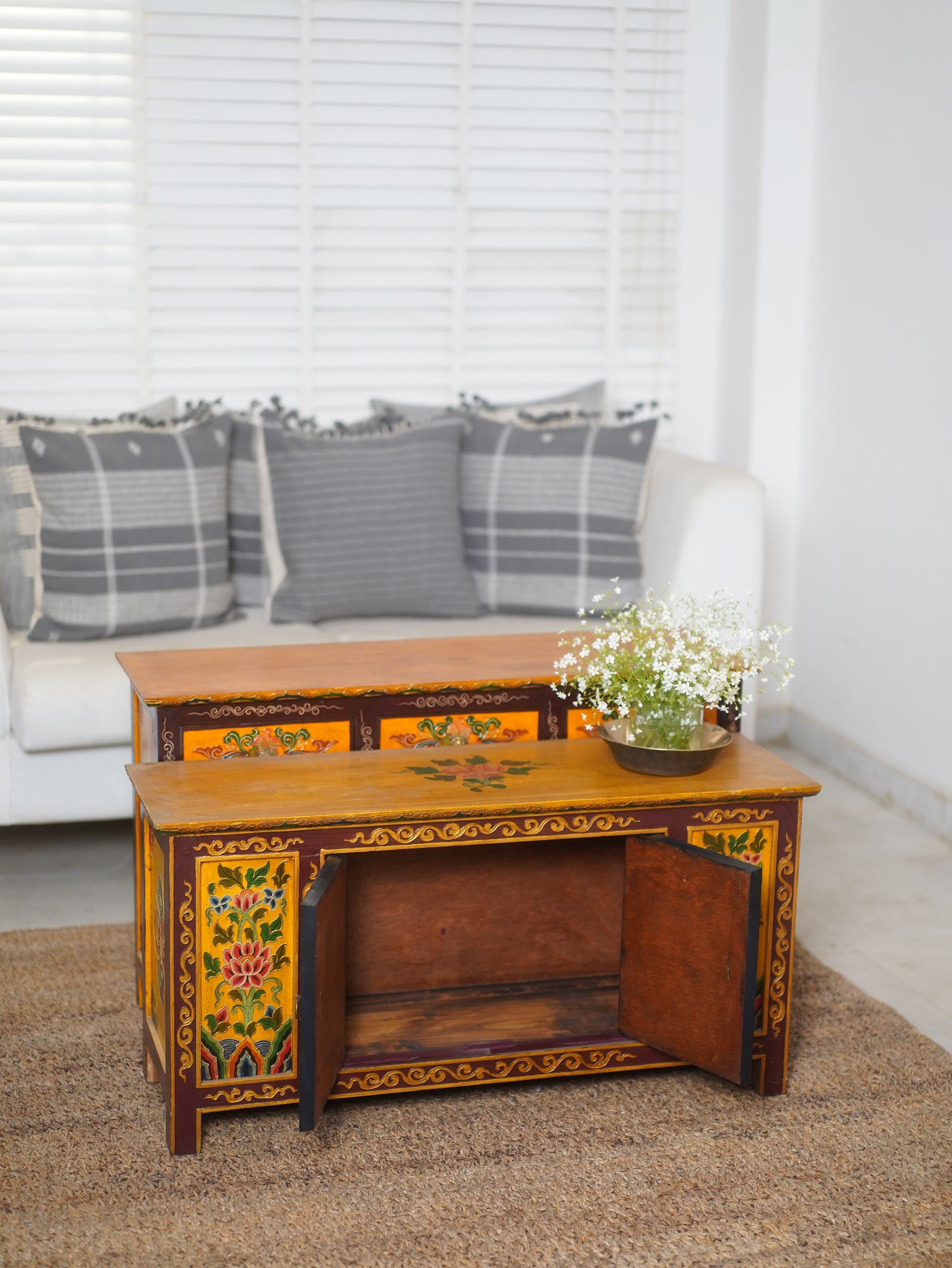 GOLDEN BLOOM - MUSTARD AND BROWN