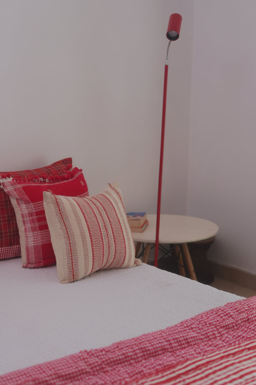 GERU HANDWOVEN CUSHION  - RED