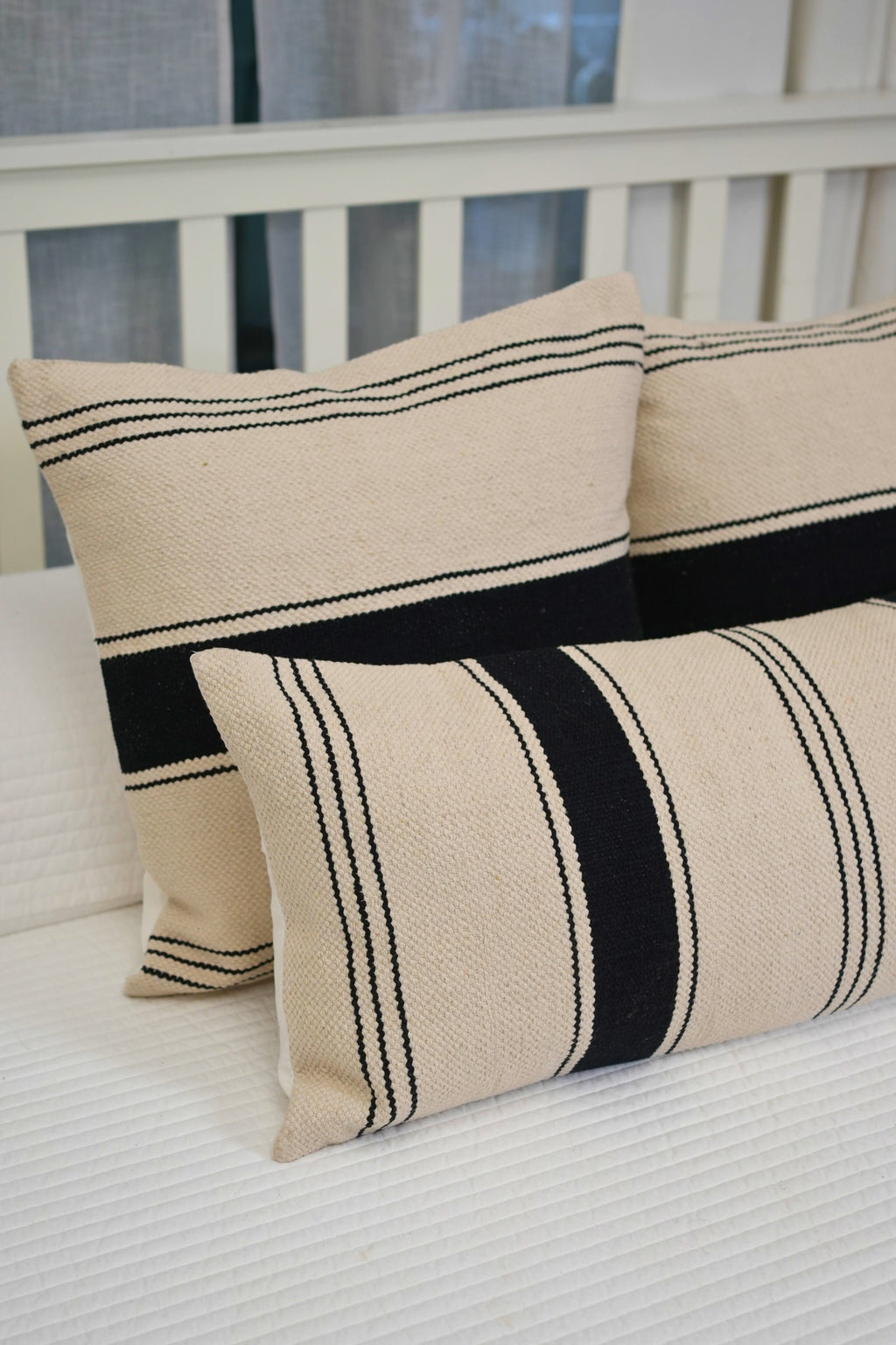 SIRA HANDWOVEN CUSHION - MONOCHROME