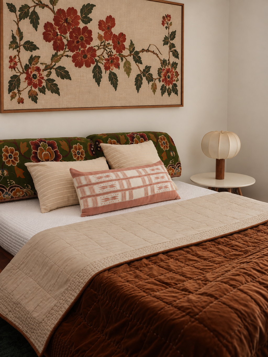 KASTURI VELVET QUILT - DEEP BROWN