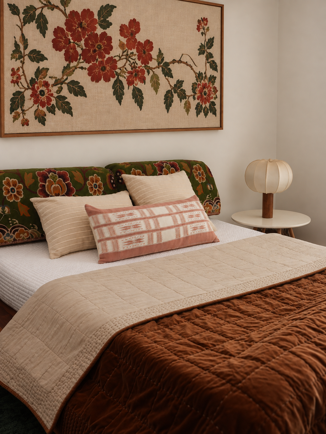 KASTURI VELVET QUILT - DEEP BROWN