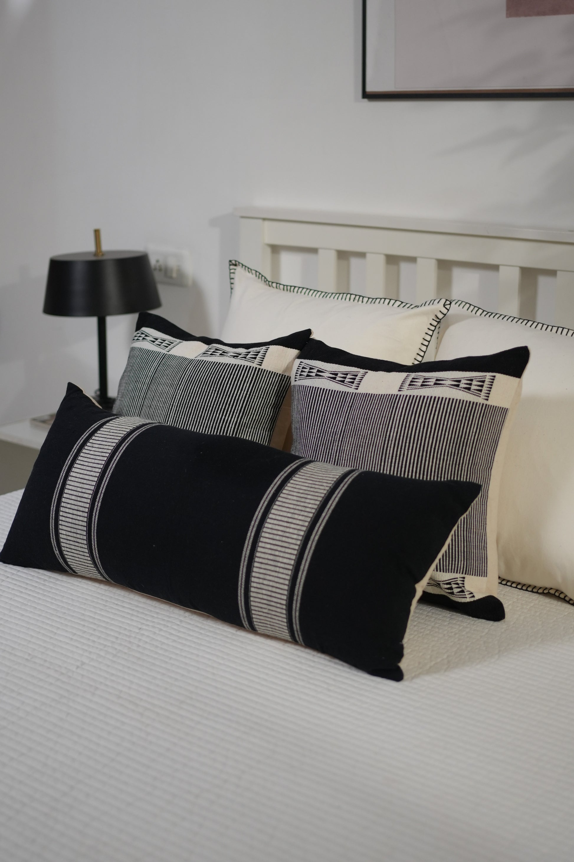 UKAI HANDWOVEN LUMBAR - MONOCHROME