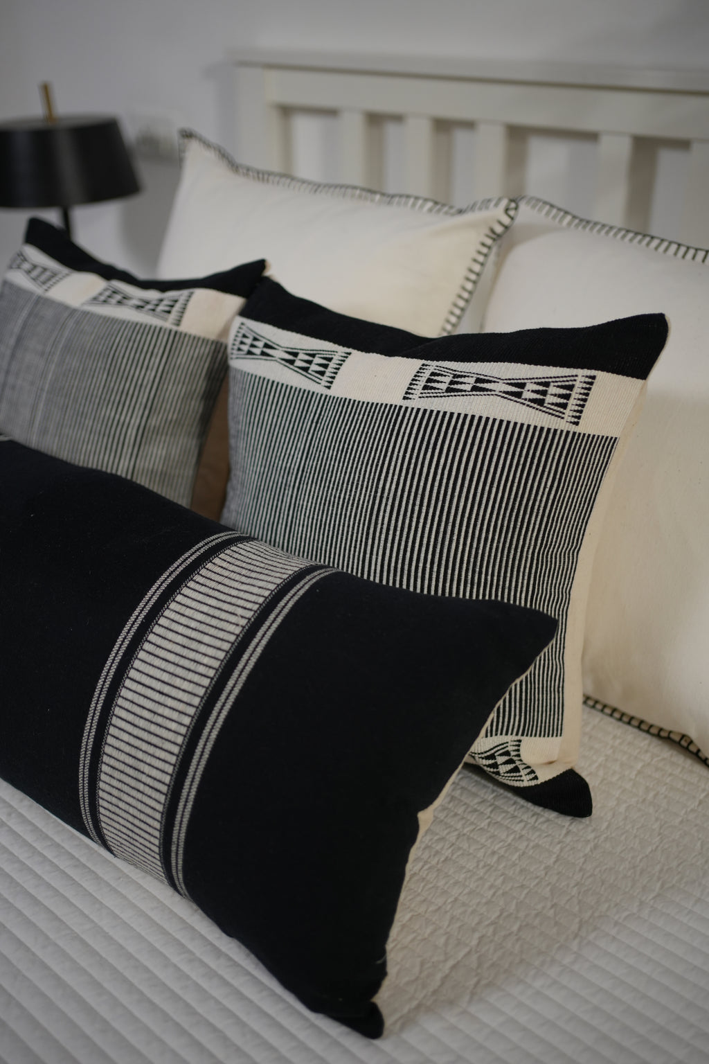 UKAI HANDWOVEN LUMBAR - MONOCHROME