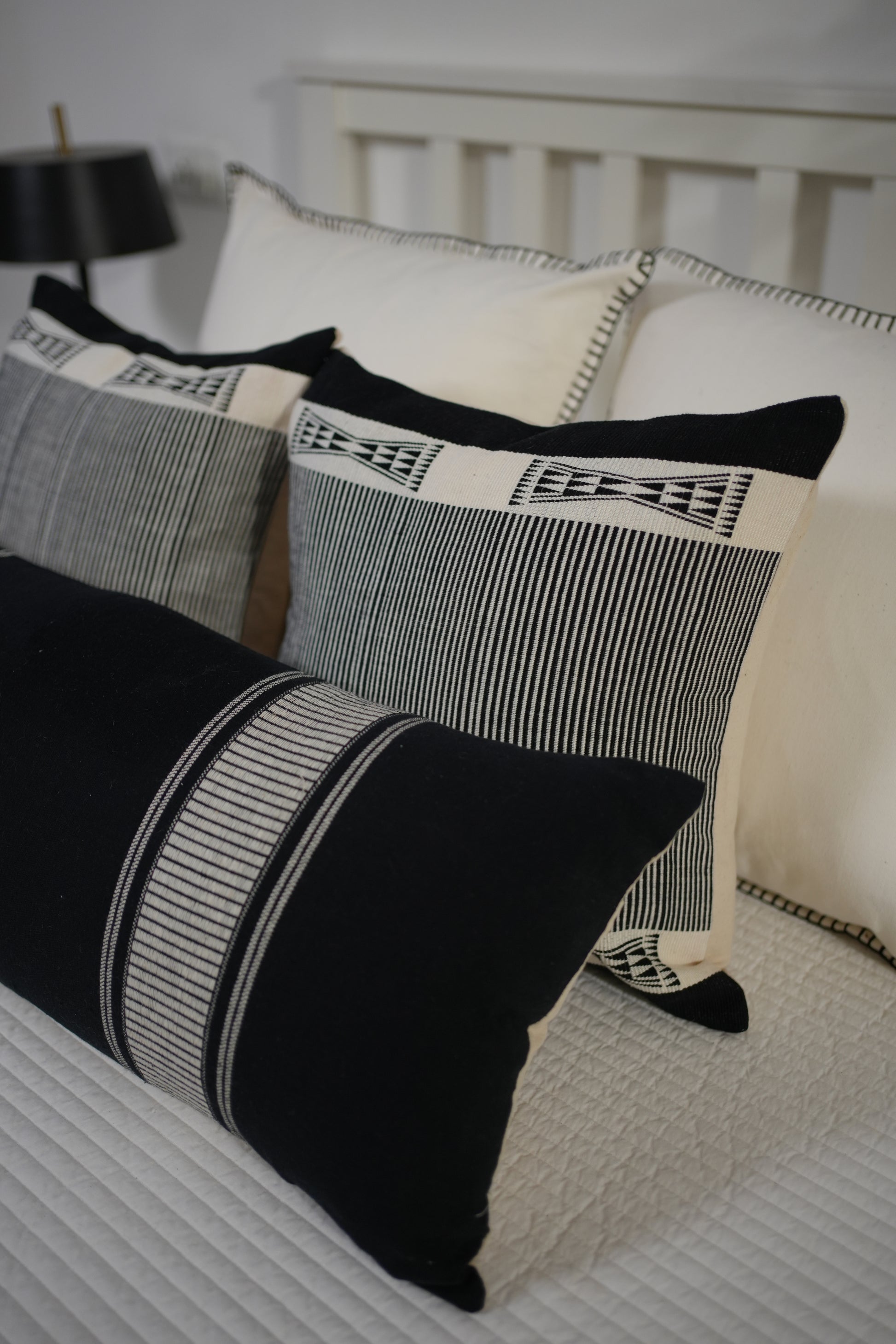 UKAI HANDWOVEN LUMBAR - MONOCHROME
