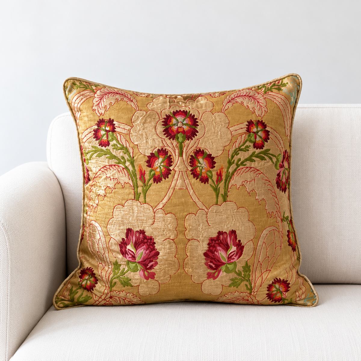 SERA HANDWOVEN CUSHION - GOLD