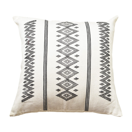 TAM HANDWOVEN CUSHION - BLACK AND WHITE