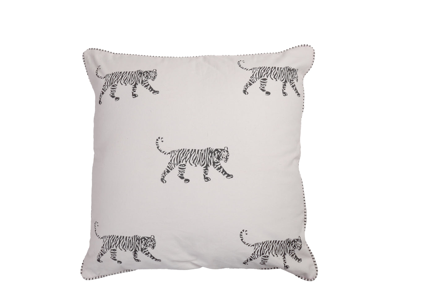 TIGER CUSHION - BLACK AND WHITE